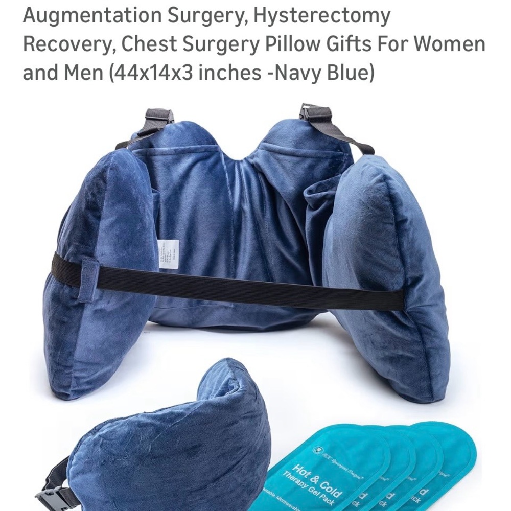 Blue Post-Surgery Support Pillow